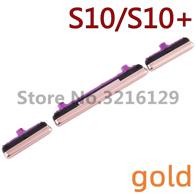 Juego de 2 botones laterales de volumen de energía para Samsung Galaxy S10e S10 + Plus G970 G973 G975 G977 5G On Off piezas de reparación de teclas laterales pequeñas