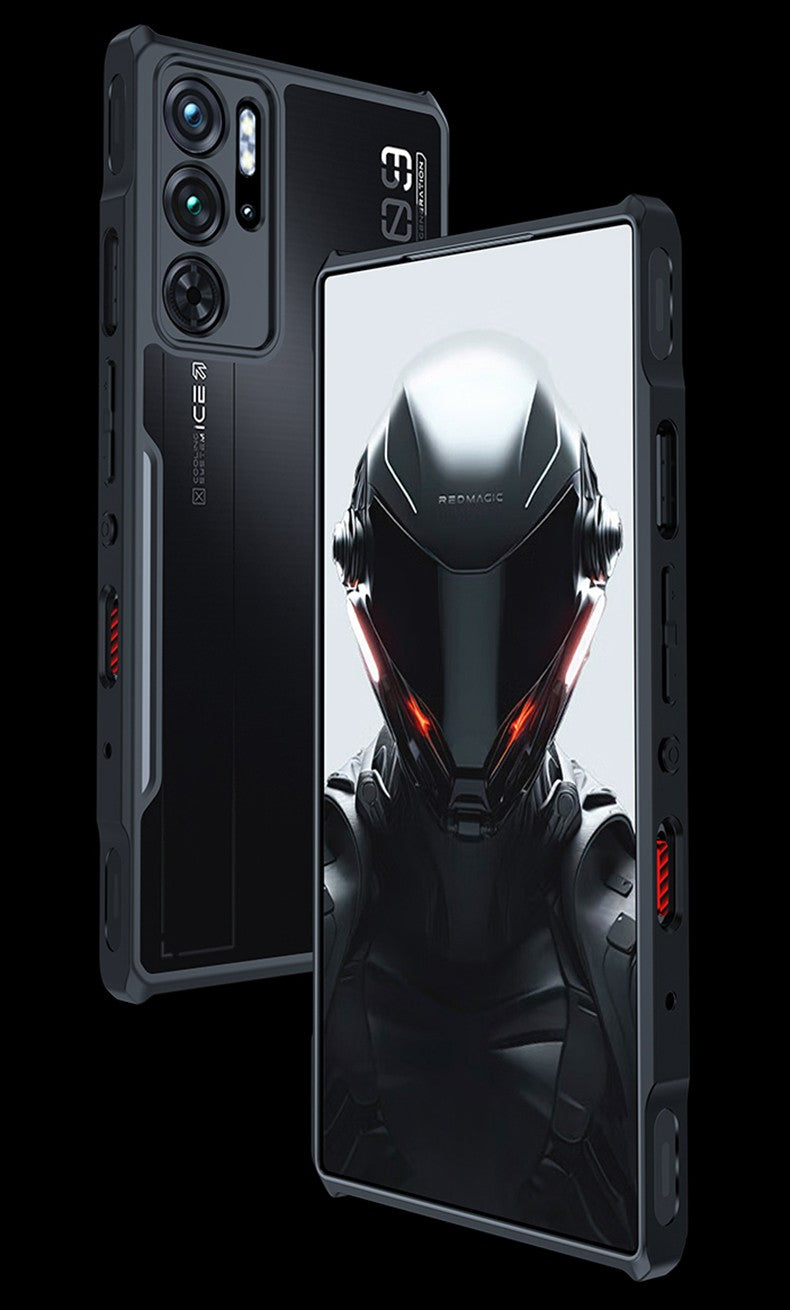 Xundd para Nubia Red Magic 9S Pro 9 Pro Plus 8S Pro Funda, Airbag carcasa a prueba de golpes, protección de cámara Raya trasera cubierta transparente Funda
