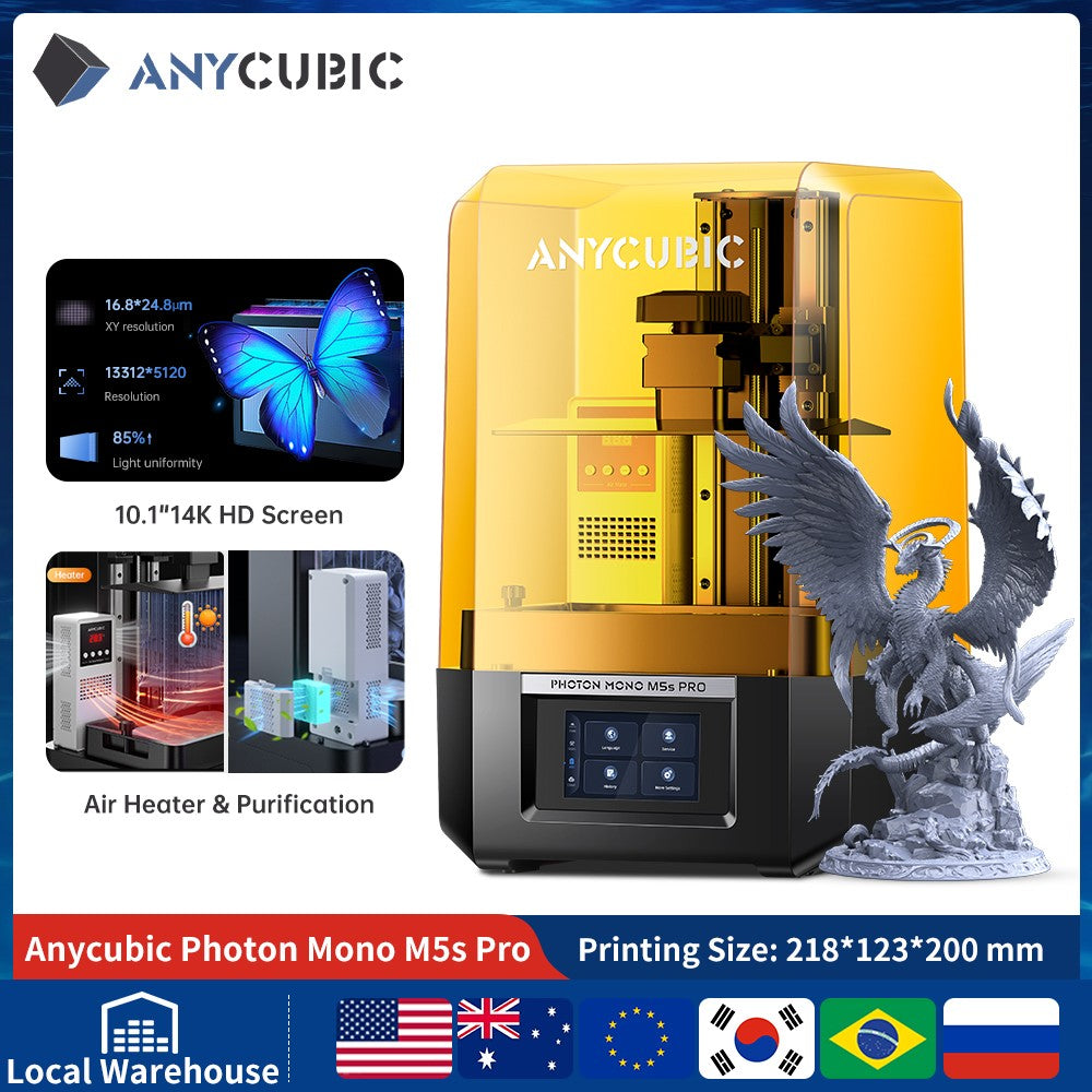 ANYCUBIC DLP SLA Impresora 3D de resina LCD Photon Mono 4, Photon Mono M7, M5s Pro, M7 Pro, Photon P1, Wash and Cure 3, 3 Plus, Max
