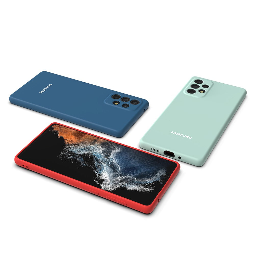 Para Samsung Galaxy A55 A73 A53 A33 A72 A52 A70 A50 A50S A12 funda trasera de silicona líquida para teléfono funda protectora