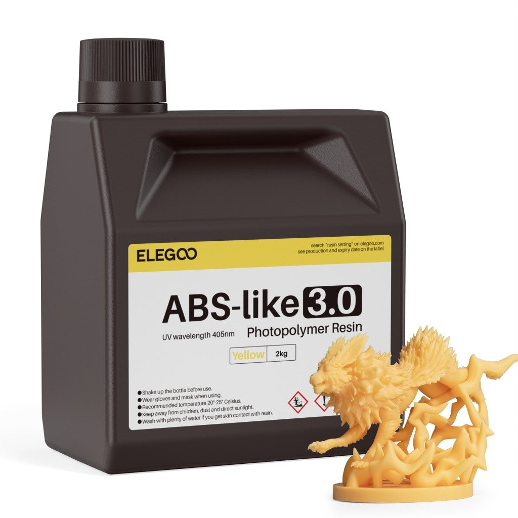 Resina para Impresora 3D Tipo ABS de ELEGOO, Resina de Fotopolimerización Estándar Tipo ABS de 405nm para Impresión 3D LCD, 1000g