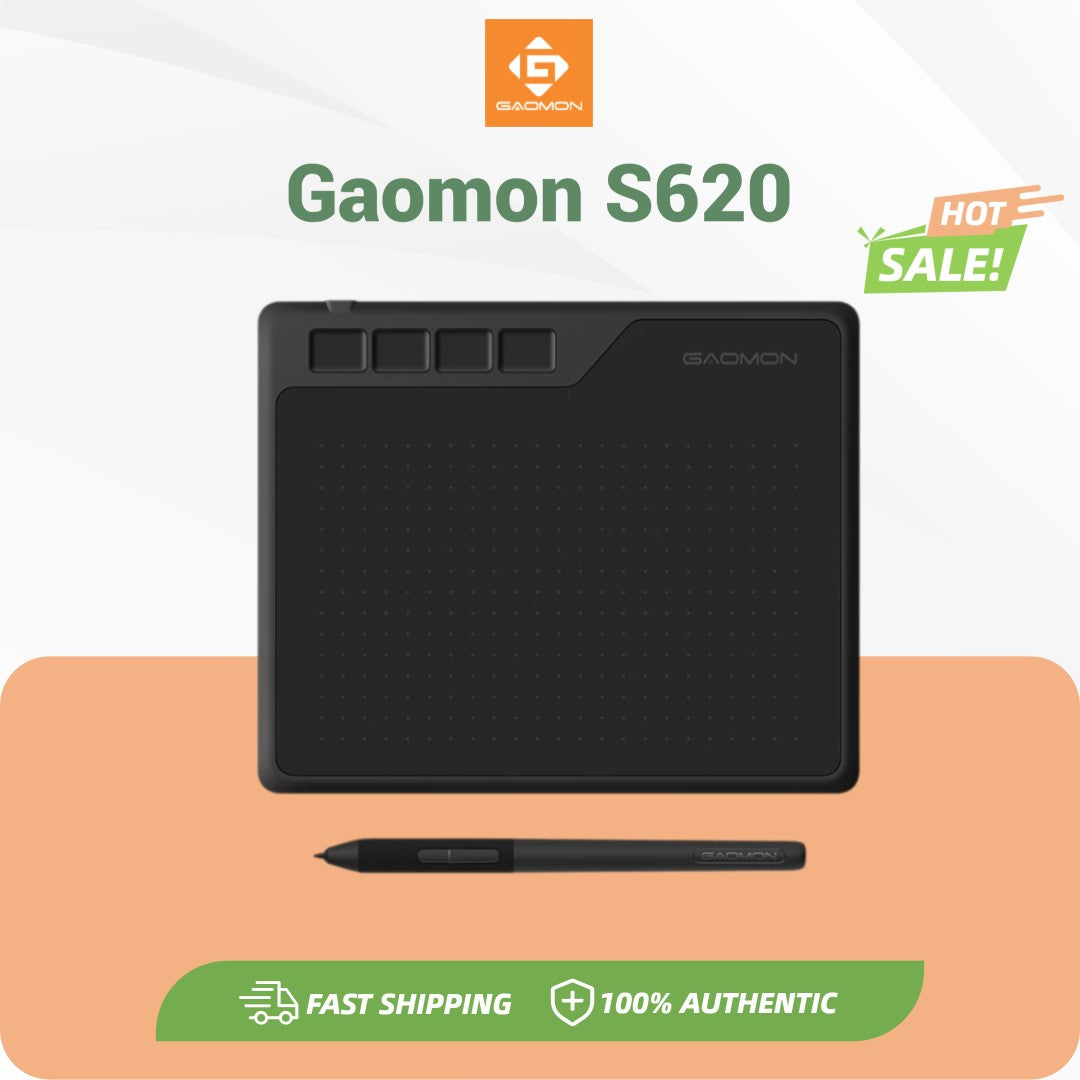 GAOMON S620 Tableta gráfica portátil de 6,5x4 pulgadas, tablero de escritura para Android, conexión fácil, pequeña y ligera para dibujar al aire libre