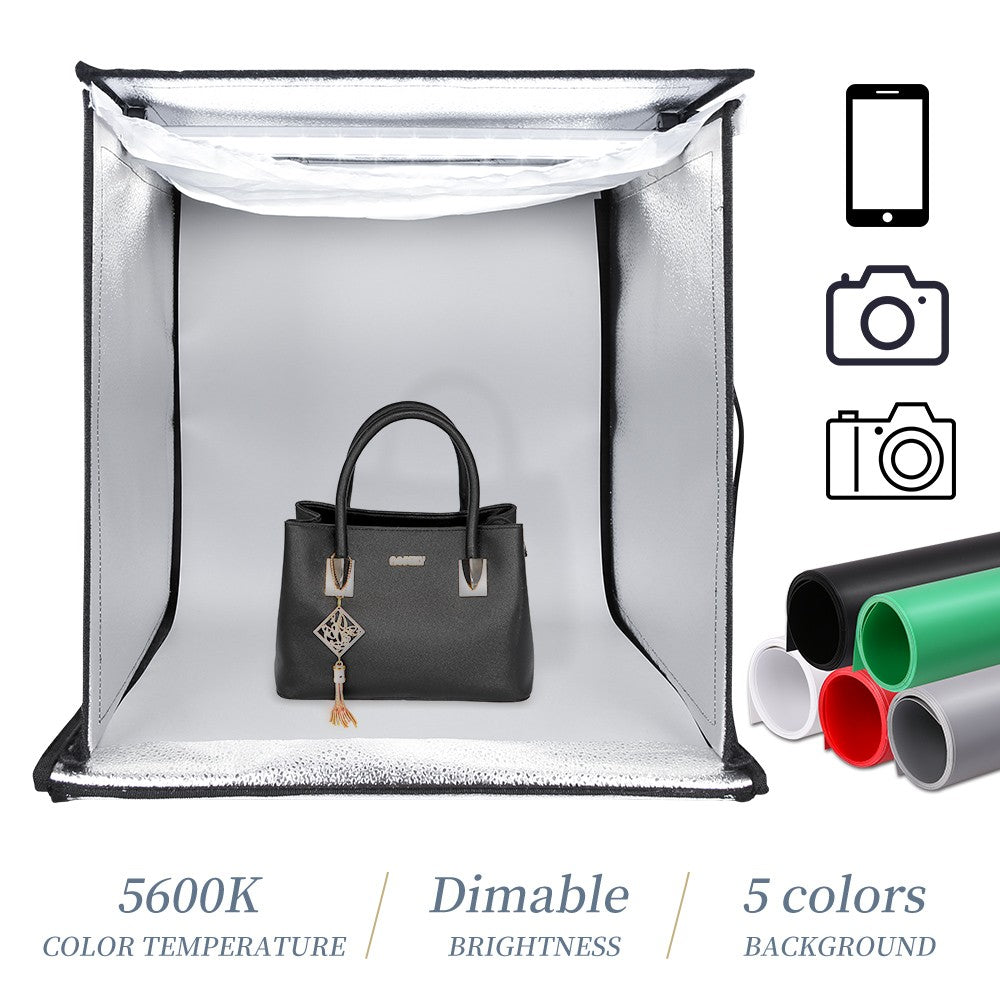 Cajas blandas para estudio de fotografía, mesa de fotografía regulable, plegable, portátil, Kit de tiendas de campaña con tablero de fondo de 3 uds.