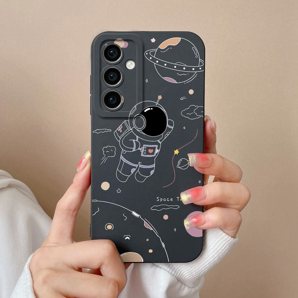 Funda para Samsung A35 A55 5G, funda trasera romántica, Protector de cámara de silicona líquida suave para Samsung A 35 A 55 Anti Choc Coque Capa