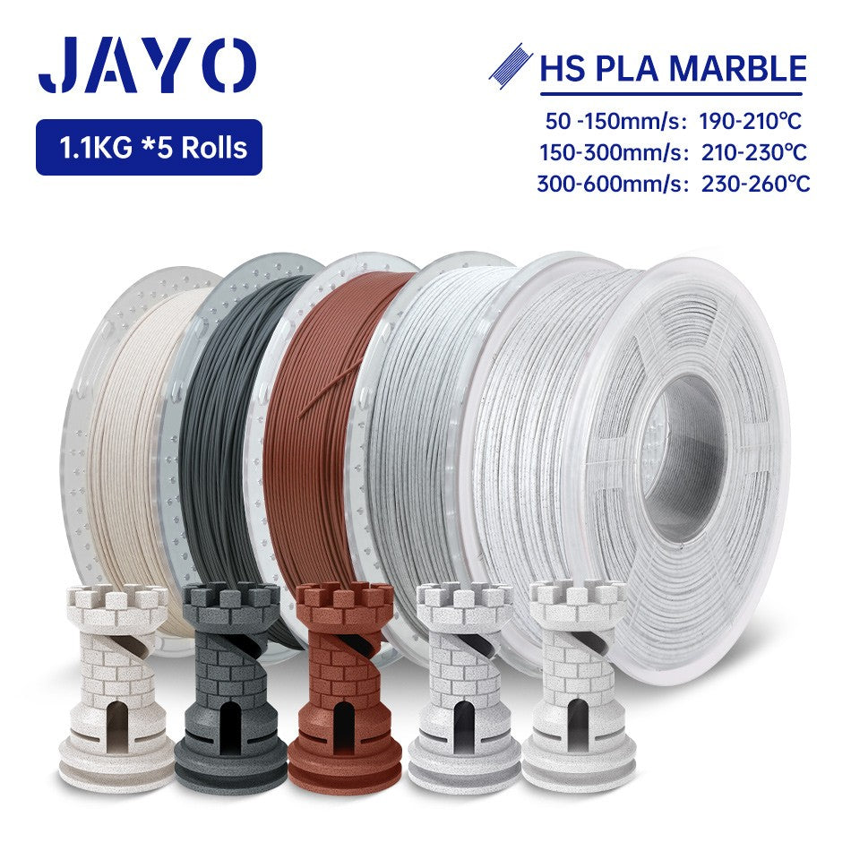 Filamento JAYO PLA 1,75 MM 5 rollos filamento de impresora 3D PLA 100% sin burbujas para FDM Coloful Material de impresión 3D regalo DIY