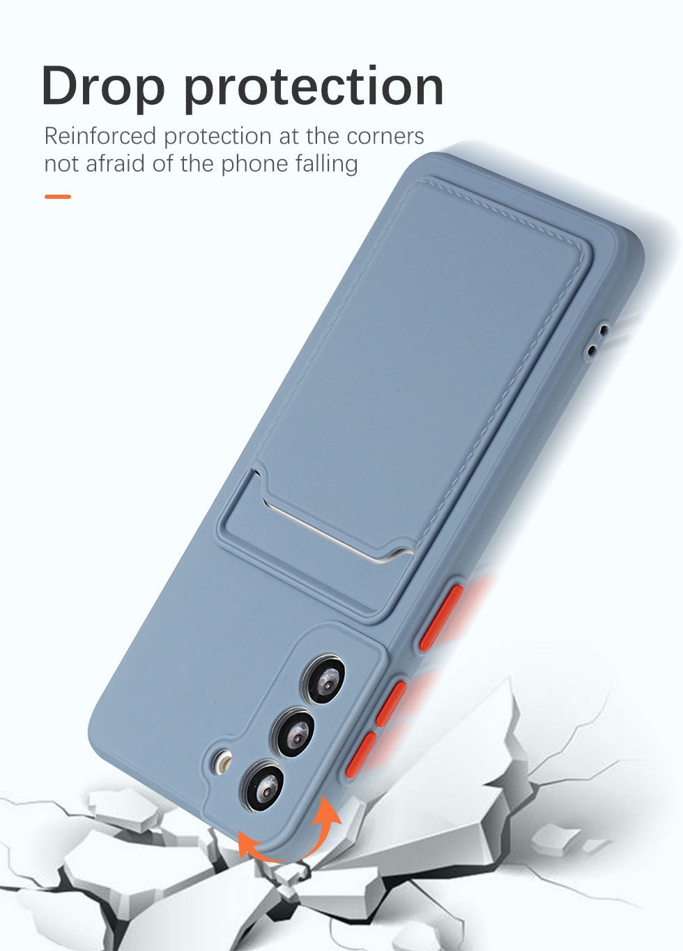 Funda de teléfono con soporte para bolsa con ranura para tarjetas para Samsung Galaxy S24 S23 S22 S21 S20 Plus FE Note 20 Ultra, funda suave a prueba de golpes