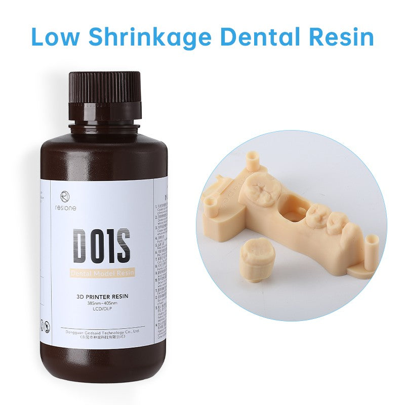 Resina de impresora 3D de fundición de resina Dental Resione D01S para impresora 3D de resina de fotopolímero UV de 405nm Elegoo Anycubic