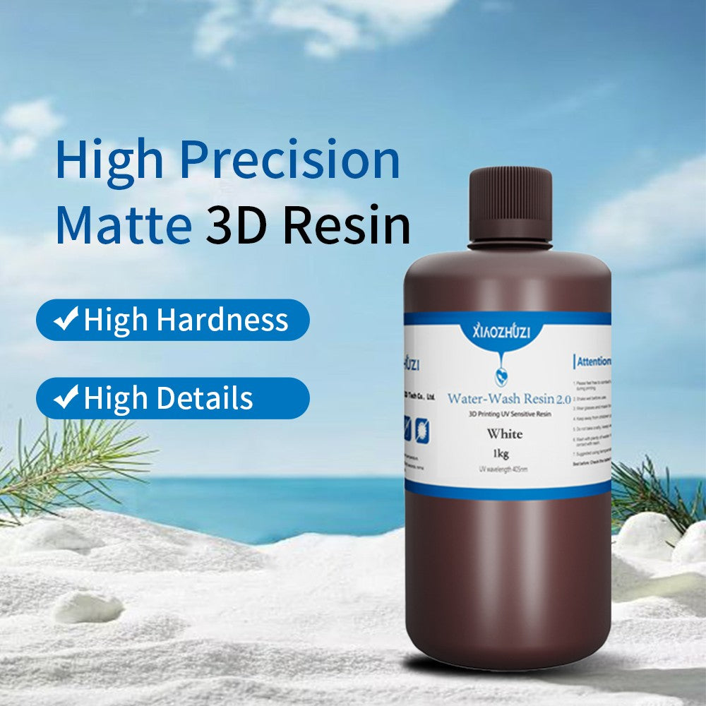 XiaoZhuzi - Resina Lavable de Curado por Luz de 405nm, Resina Fotopolímera para Impresión 3D, Compatible con Impresoras 3D Anycubic/Elegoo LCD DLP