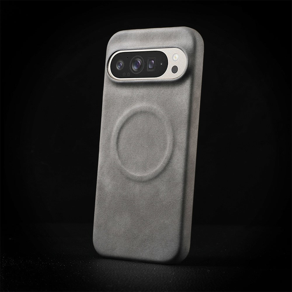 Funda de teléfono magnética de piel de oveja de lujo para Google Pixel 10 9 8 7 Pro XL 8A 7A cubierta sólida dura mate de negocios a prueba de golpes