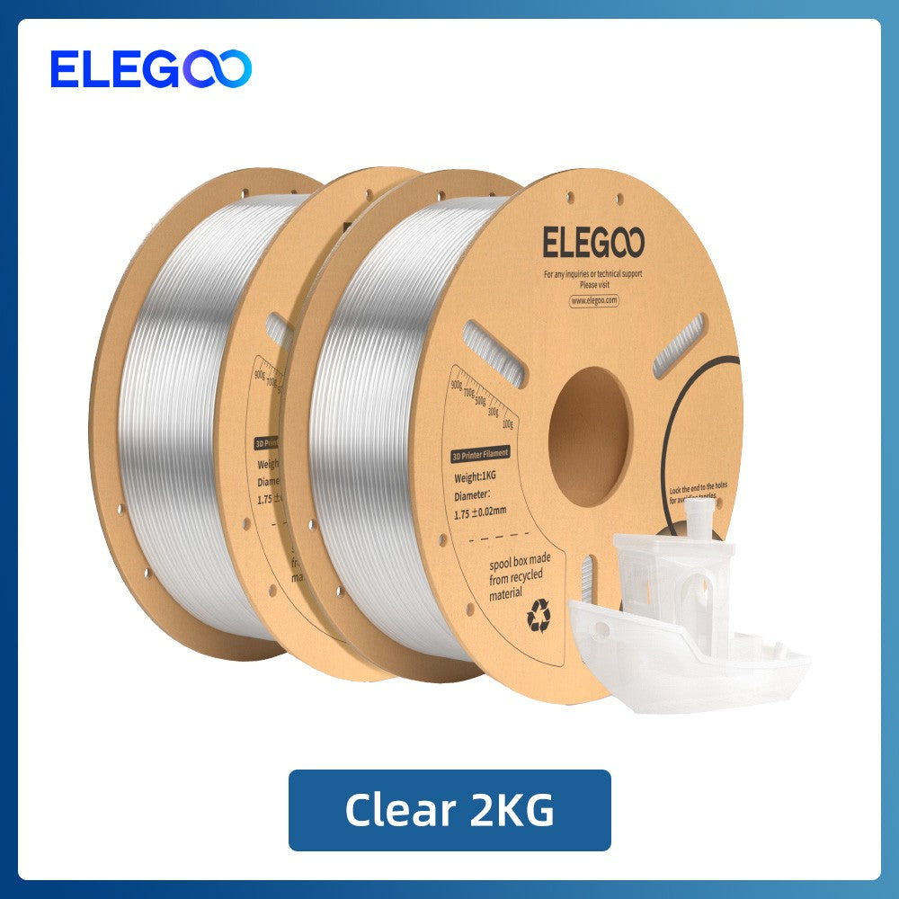 Filamento ELEGOO PLA+ de 1.75mm, PLA 3D para Impresoras 3D, Material Compatible con la Mayoría de las Impresoras FDM (1KG/Carrete, 2.2 lbs)