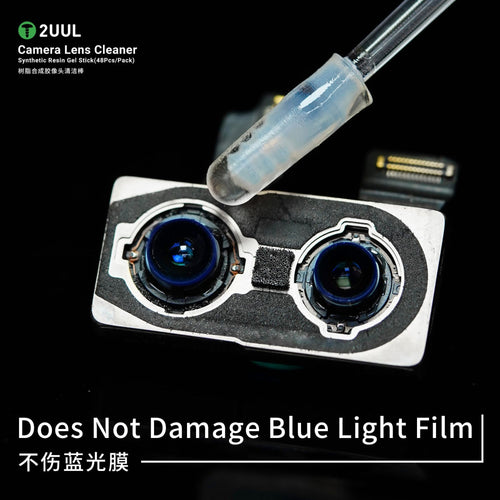 2UUL Hisopos de limpieza para lentes de cámara, herramienta de limpieza de gel de resina sintética para lentes de cámara de teléfonos móviles; elimina rápidamente el polvo.