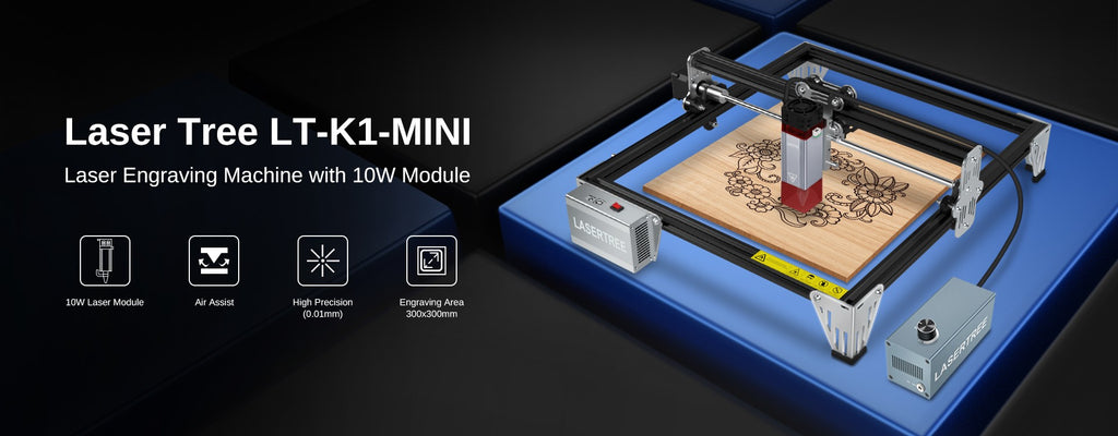 LASER TREE 5W módulo láser con asistencia de aire 450nm enfoque fijo TTL cabezal láser de luz azul para máquina de grabado de corte CNC DIY