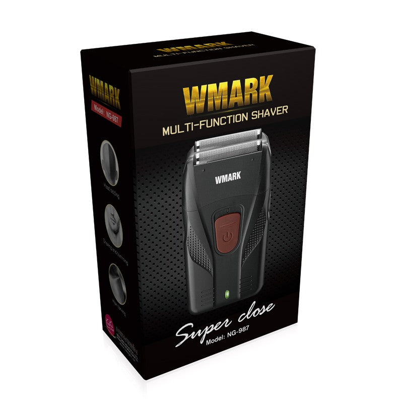 WMARK-afeitadora de barbero NG-987, máquina de afeitar eléctrica con USB, con cabezal de aceite, color blanco
