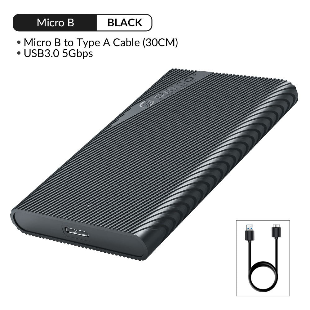ORICO HDD externo 2,5 "funda HDD USB 3,0 a SATA 5Gbps funda de disco duro para 7-9.5mm 2,5 pulgadas SATA hd externo para PC