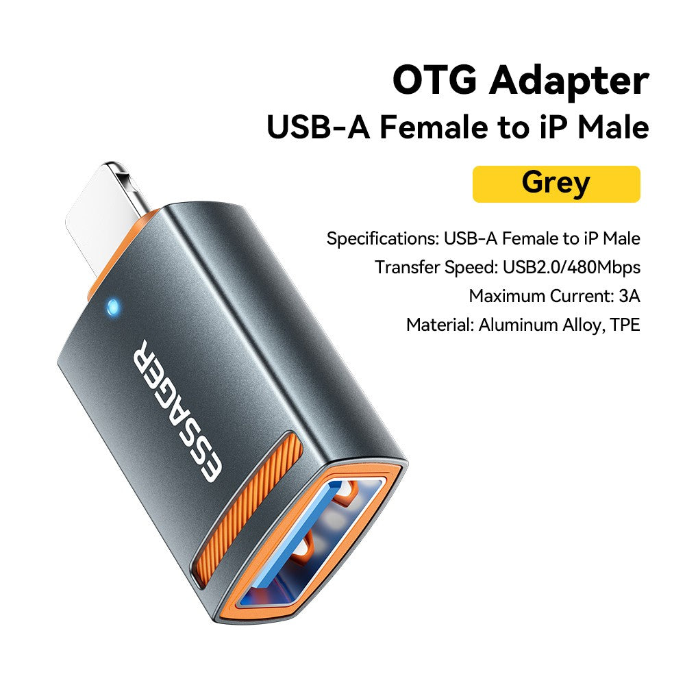Adaptador Essager USB3.0 OTG tipo C USB-A Micro hembra a USB Micro iP tipo C convertidor macho para Macbook Xiaomi iPhone adaptador OTG