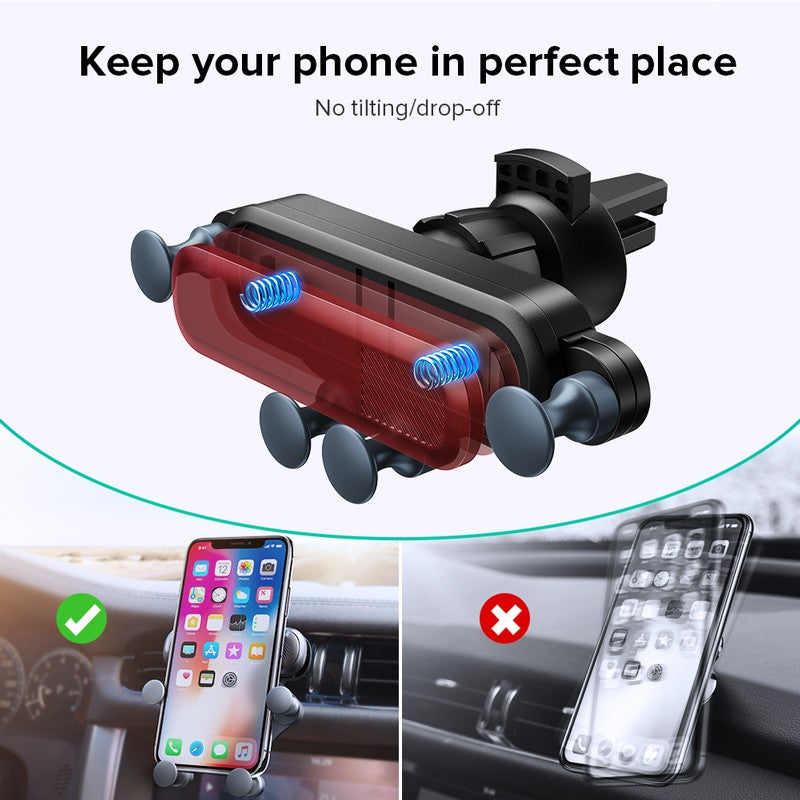 Soporte de gravedad para teléfono de coche, soporte para salida de aire, soporte para teléfono móvil en coche, soporte Universal para GPS para iPhone 13 12 Xiaomi