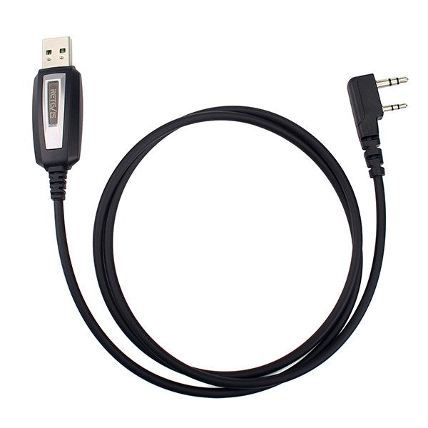Cable de Programación USB de Dos Pines para Walkie Talkie Retevis TK3107, Compatible con Baofeng UV-5R UV-82 Retevis RA89R/G Ailunce H1, Sistema Win XP/7/8