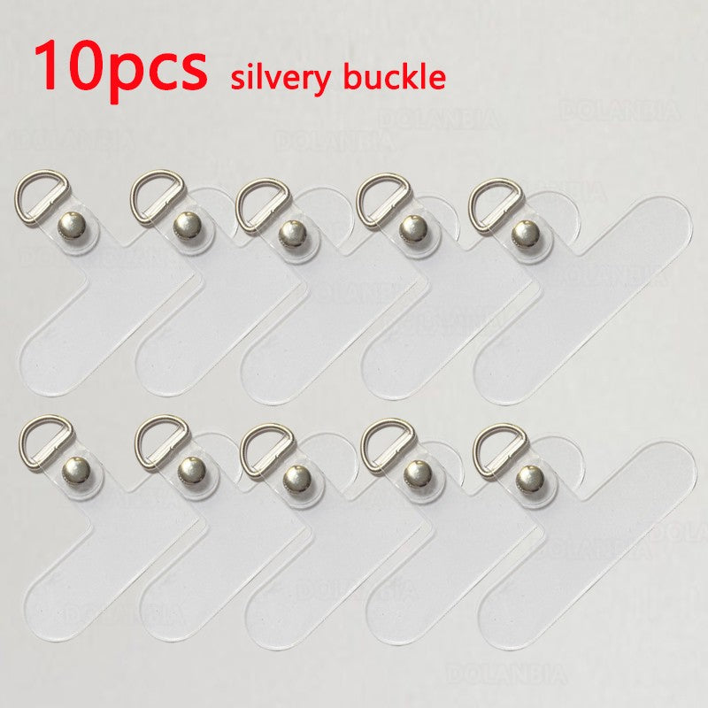 10/5 Uds. Accesorio de cordón transparente para teléfono móvil junta de Clip pestañas de sujeción flexibles parche de correa colgante antipérdida Universal para teléfono móvil