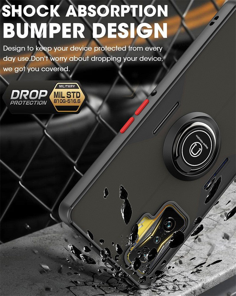 Para Xiaomi POCO F4 GT funda a prueba de golpes armadura mate fundas para Poxo Poko Pocco Little F4GT F 4 GT soporte magnético cubierta de soporte de anillo