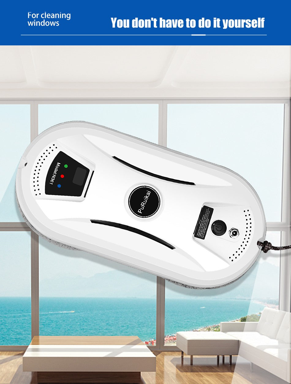 Robot nettoyeur de vitres para la maison, aspirador électrique inteligente con control técnico y essuie-glace