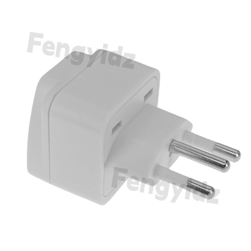 Adaptador de enchufe de viaje de Brasil UE/Reino Unido/AU/CN/JP/Asia/Italia a Brasil (Tipo N), enchufe de pared de Brasil con conexión a tierra de 3 clavijas
