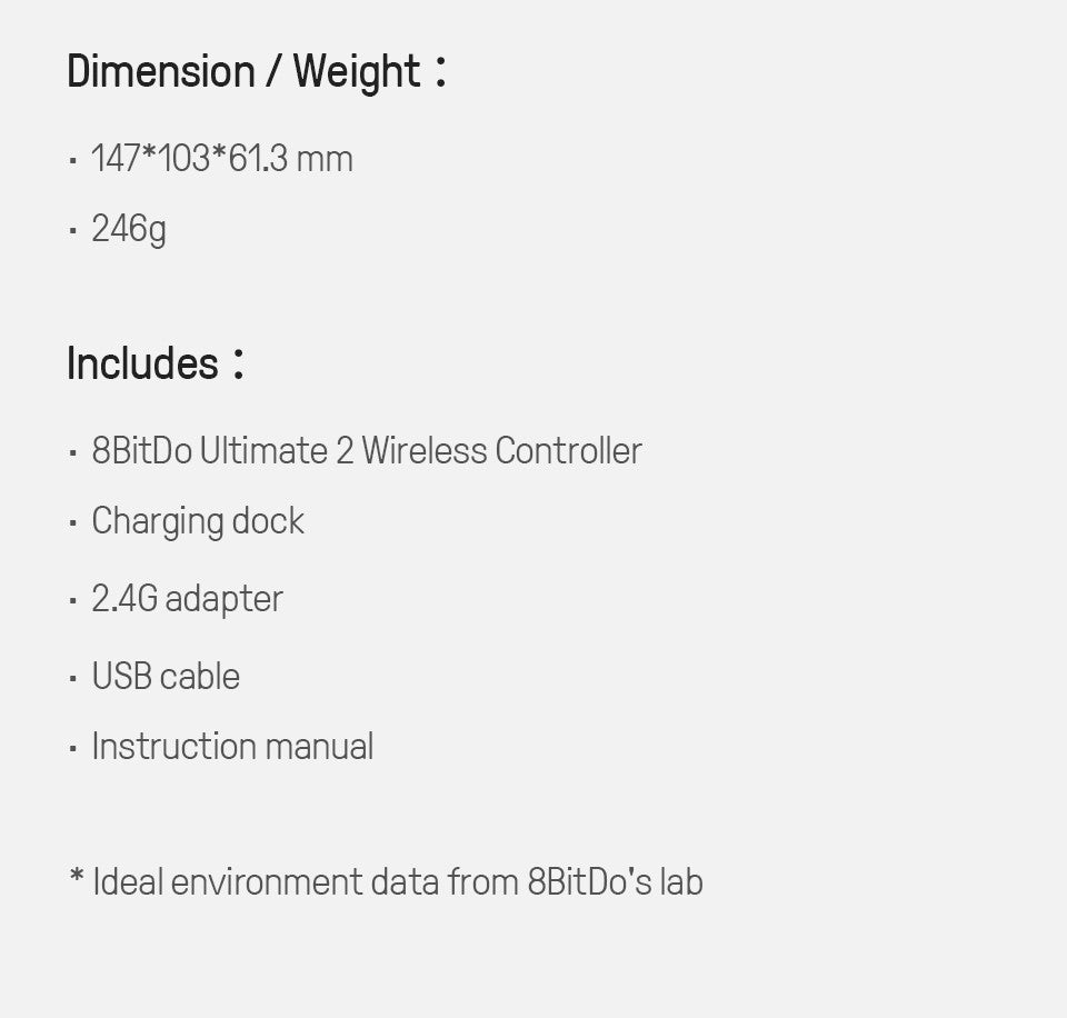 Nuevo Control Inalámbrico 8BitDo Ultimate 2 con Joystick TMR, Gatillos con Efecto Hall, Base de Carga, BT 2.4G para Windows 10, 11, Android y Steam