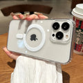 Magsafing-funda magnética Original para iPhone, carcasa de silicona acrílica para modelos 13, 15, 12, 11, 14, 16 Pro Max, Mini, X, XS, XR Plus, SE