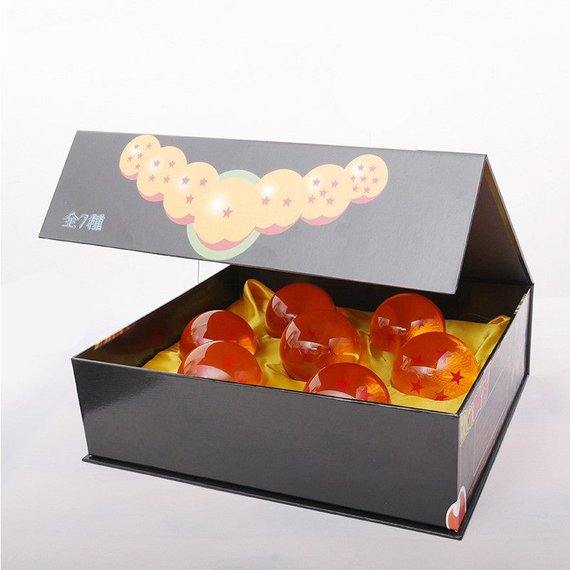 Dragon Ball - Set de 7 Figuras de Acción de Cristal 1:1 de 3.5cm, Colección para Invocar a Shenron, Modelo de Anime, Regalo