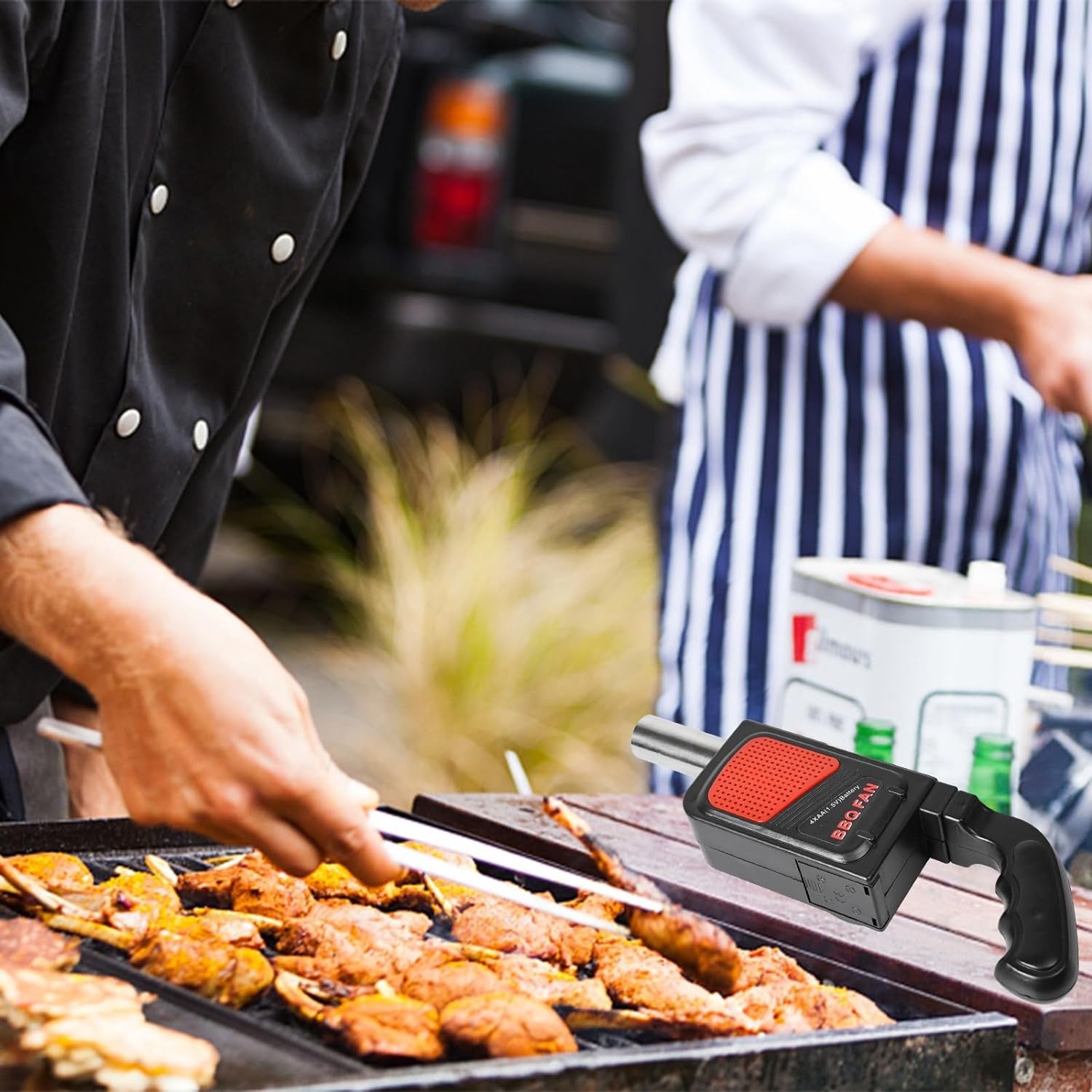 Soplador de aire para barbacoa, ventilador de cocina eléctrico portátil, soplador de aire, herramienta de fuelle de fuego para acampar al aire libre, Picnic, barbacoa