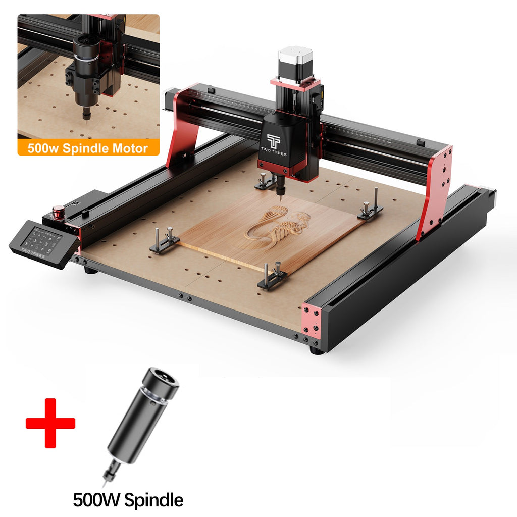 Twotrees-enrutador CNC de 3 ejes/4 ejes, fresadora y cortadora TTC450 PRO, grabador de joyería para madera, acrílico, PCB, PVC, MDF, Metal