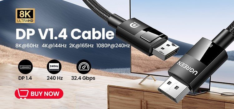 UGREEN-adaptador Displayport DP a HDMI 4K, convertidor de Cable de puerto de pantalla 1080P para PC, portátil, proyector, adaptador Displayport a HDMI
