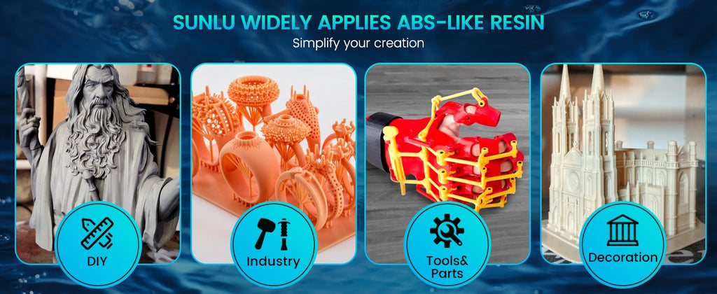 SUNLU 5KG ABS-LIKE/resina ABS lavable con agua 1000G/botella 405nm resina fotopolímero de curación UV rápida para impresión LCD 3D