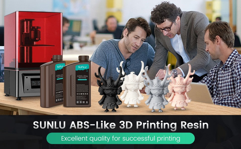 SUNLU 5KG ABS-LIKE/resina ABS lavable con agua 1000G/botella 405nm resina fotopolímero de curación UV rápida para impresión LCD 3D