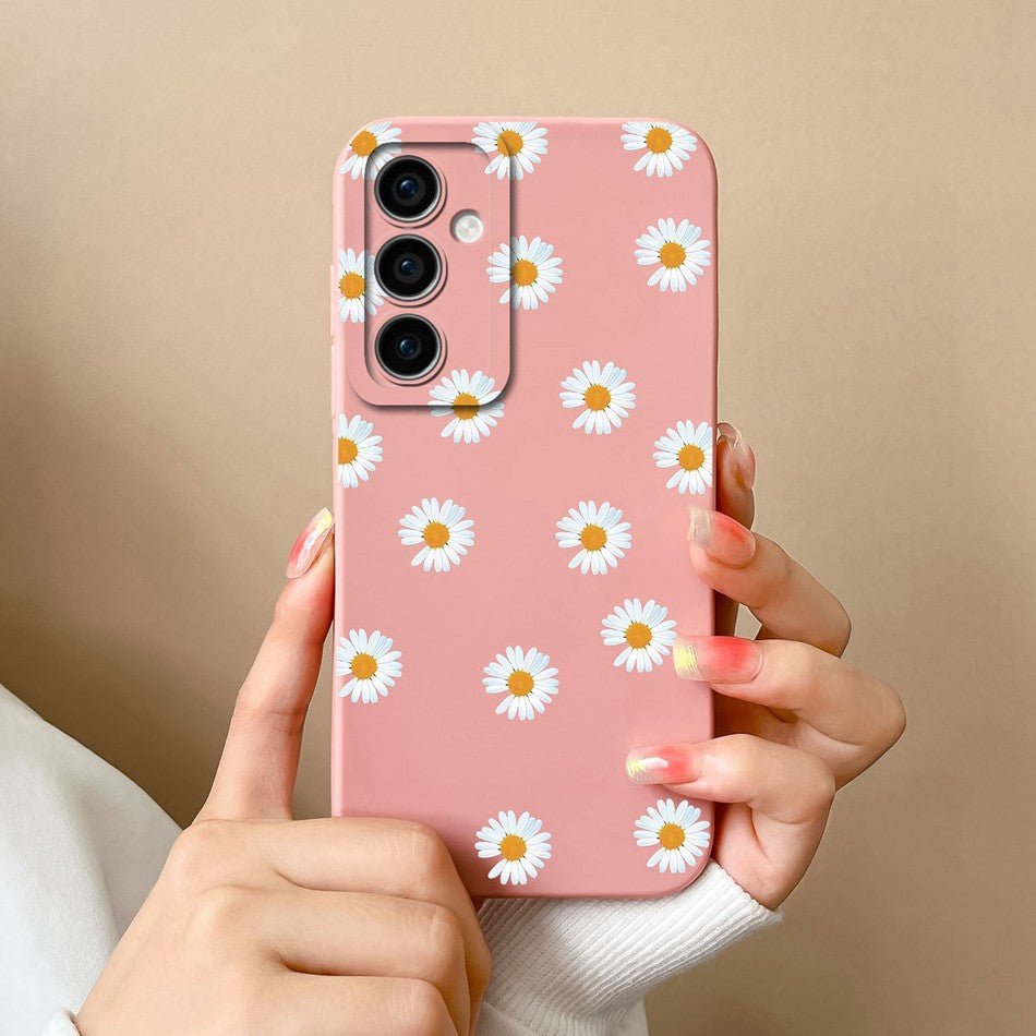 Funda para Samsung A35 A55 5G, funda trasera romántica, Protector de cámara de silicona líquida suave para Samsung A 35 A 55 Anti Choc Coque Capa