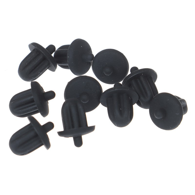 10 piezas de goma negra de 6,35mm, conector de Audio para PC, DVD, micrófono, cubierta antipolvo