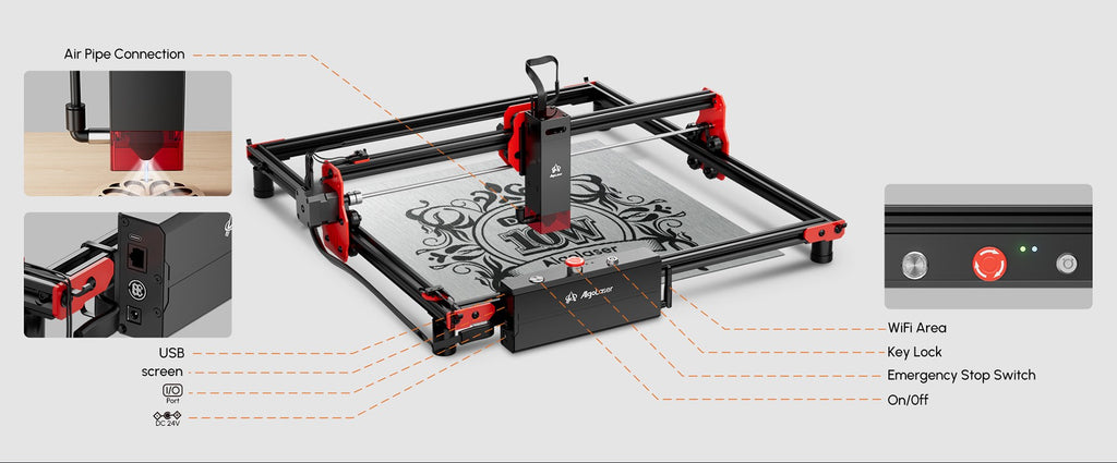 Router CNC de Escritorio Algolaser para Principiantes, 12000 mm/min, Kit DIY, 5W 10W, Conexión con Teléfono, Máquina de Grabado Multifunción para Trabajar la Madera