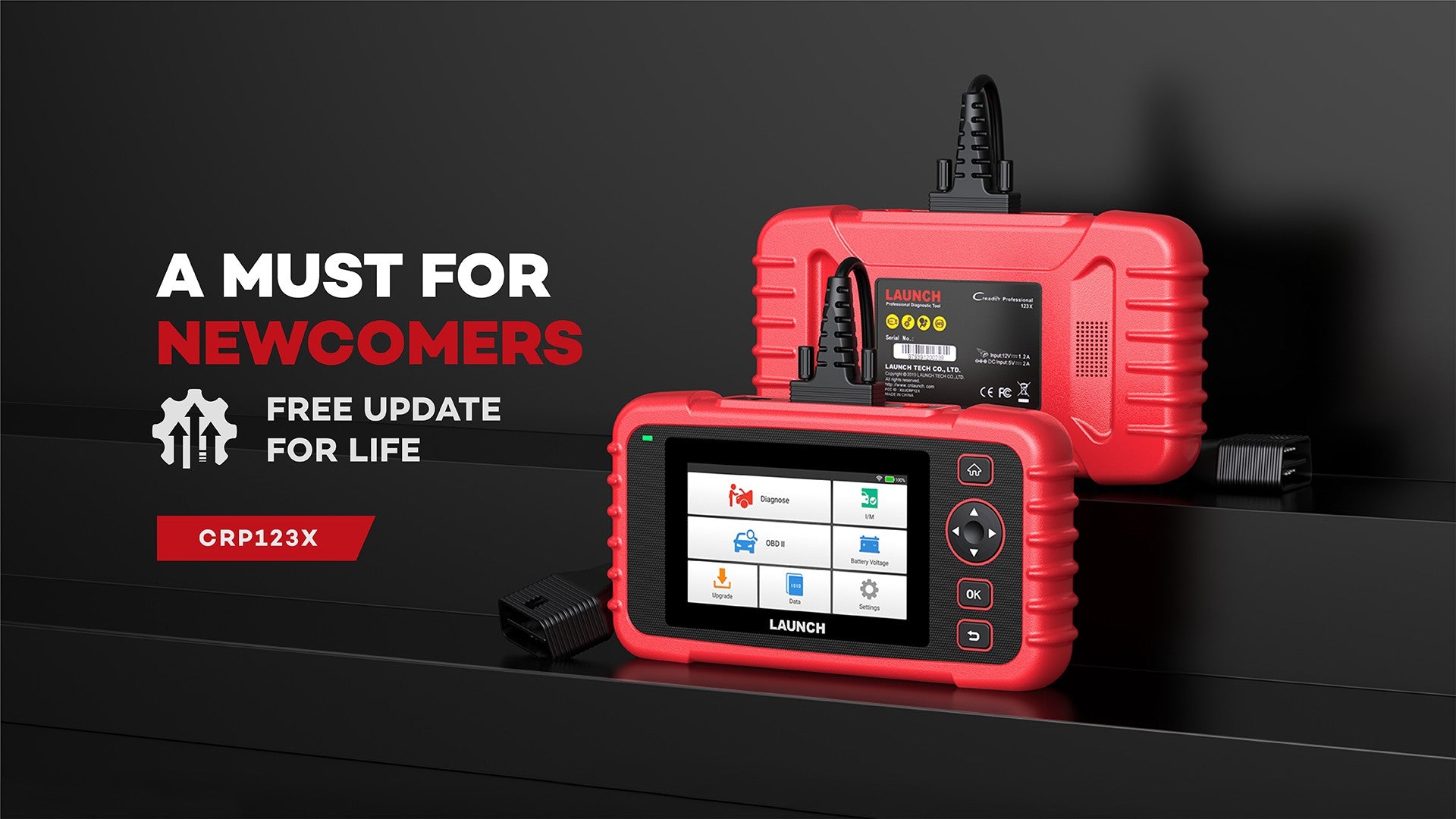 LAUNCH CRP123X V2.0 OBD2 escáner lector de código de coche herramientas de diagnóstico automotriz Autoscanner herramienta de escaneo automático DIY CRP123 VII +