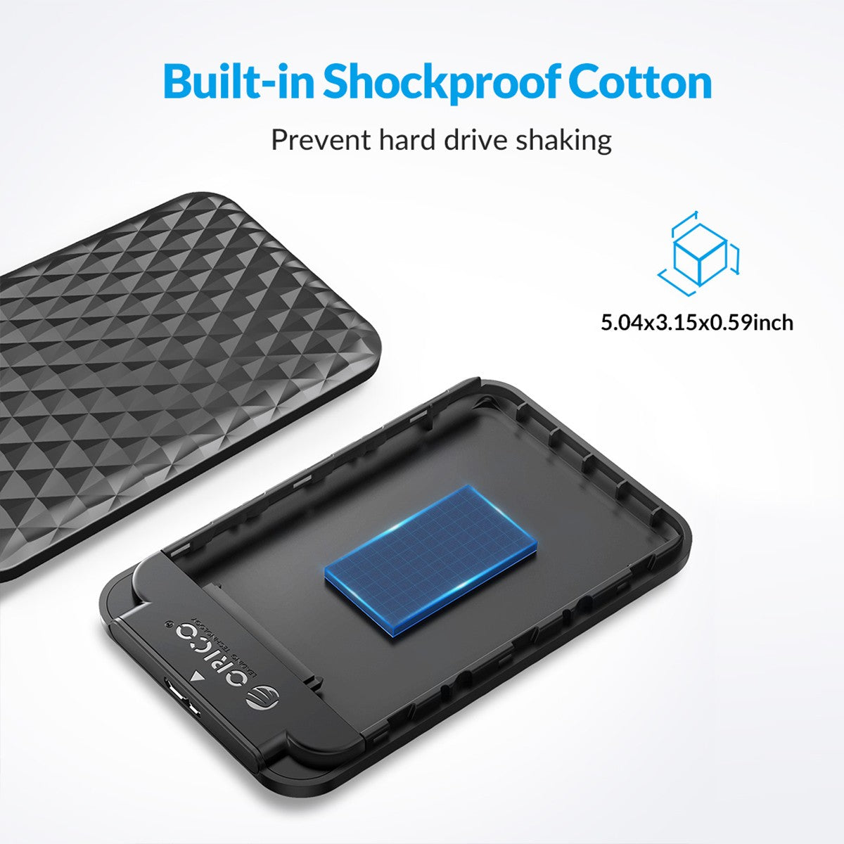 ORICO HDD externo 2,5 "funda HDD USB 3,0 a SATA 5Gbps funda de disco duro para 7-9.5mm 2,5 pulgadas SATA hd externo para PC