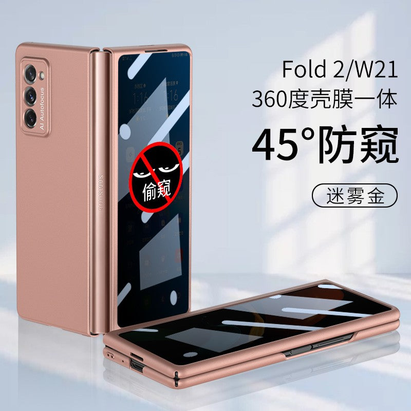 Funda de plástico ultrafina para Samsung Galaxy Z Fold 2, cubierta protectora de cristal mate para pantalla exterior para Samsung Z Fold2 5G
