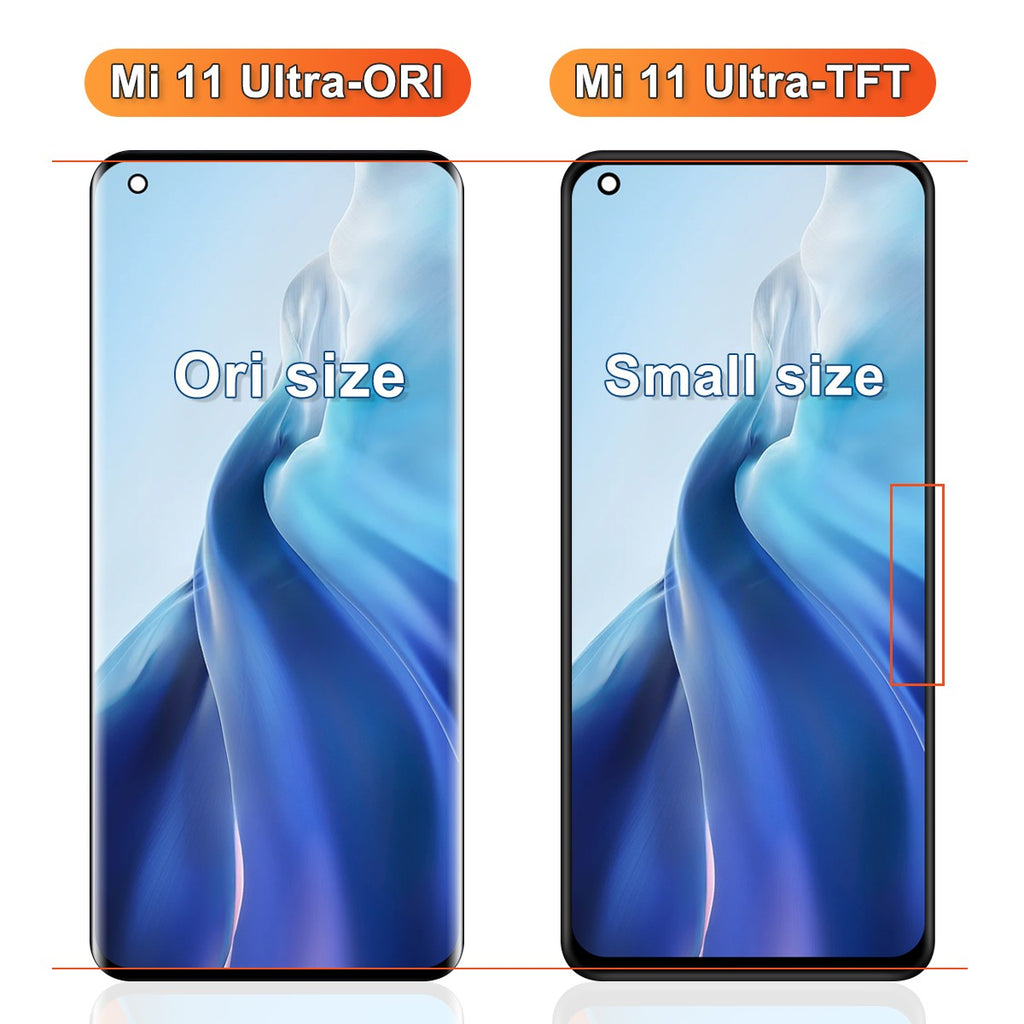 Pantalla AMOLED de 6,81 pulgadas para Xiaomi Mi 11Ultra Mi 11 Pro, montaje de pantalla táctil LCD para Xiaomi Mi 11 Ultra M2102K1G con marco