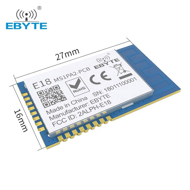 Módulo inalámbrico CC2530 ZigBee 2,4 GHz E18-MS1PA2-PCB EBYTE 100mW módulo de red Zigbee AD HOC de larga distancia con antena PCB