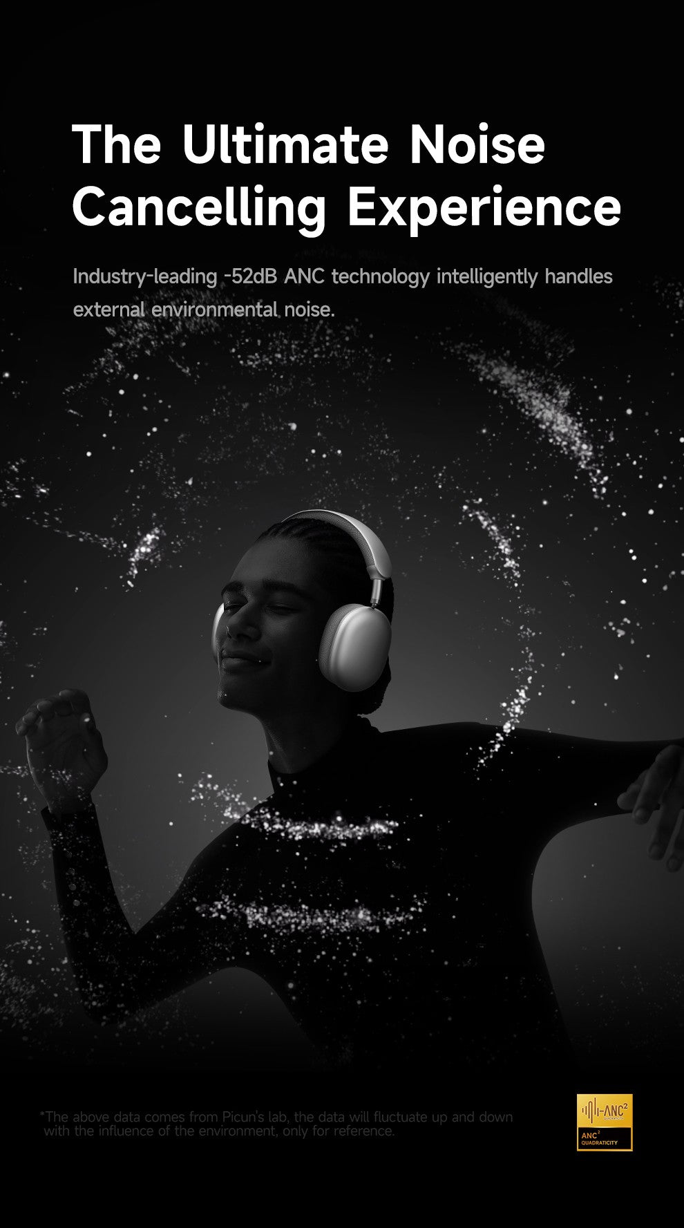 Picun F8 Pro ANC auriculares inalámbricos seguimiento de cabeza Audio espacial 3