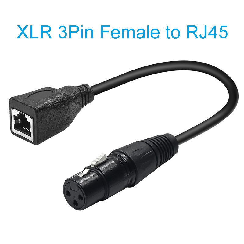 Cable Adaptador Convertidor de Conector XLR Macho/Hembra de 3 Pines a RJ45 para Micrófono, Sistemas de Altavoces Behringer y Radio