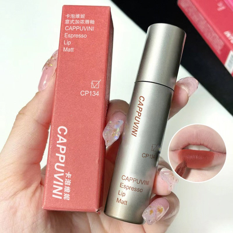 Brillo de labios de niebla mate de terciopelo único, taza antiadherente impermeable, esmalte de labios a prueba de manchas, lápiz labial líquido que no se decolora