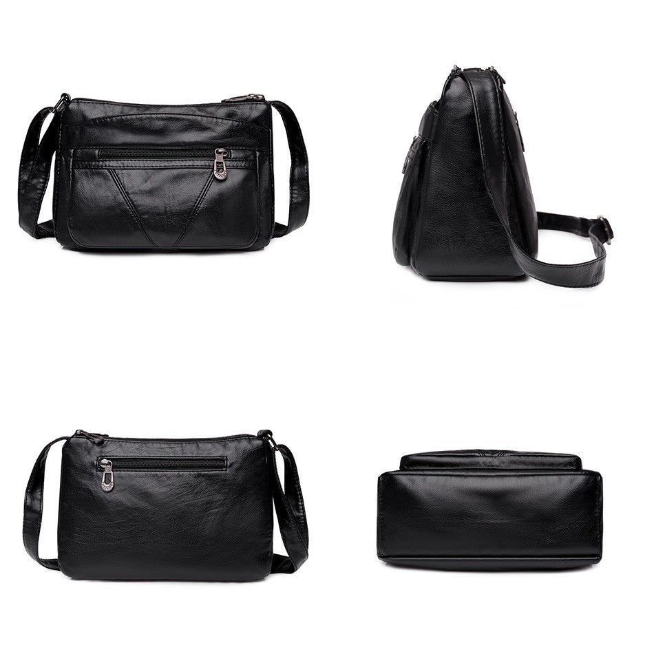 Bolso bandolera de Color liso que combina con todo, bolsos de hombro de alta capacidad para mujer, bolso de mano de piel sintética de alta calidad 2021