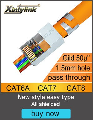 Conector xintylink rj45 cat6 50U/6U cable ethernet enchufe rg45 cat5e utp 8P8C rj 45 cat 6 red lan modulable jack cat5 keystone
