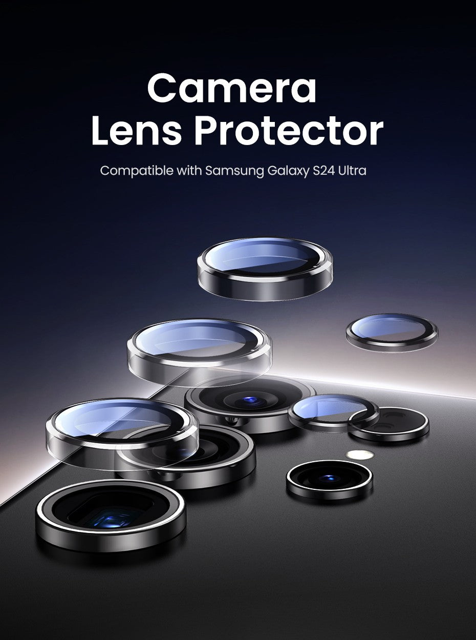 UGREEN Protector de lente de cámara para Samsung Galaxy S24 Ultra lente de cristal completo para Samsung S24 Ultra película protectora