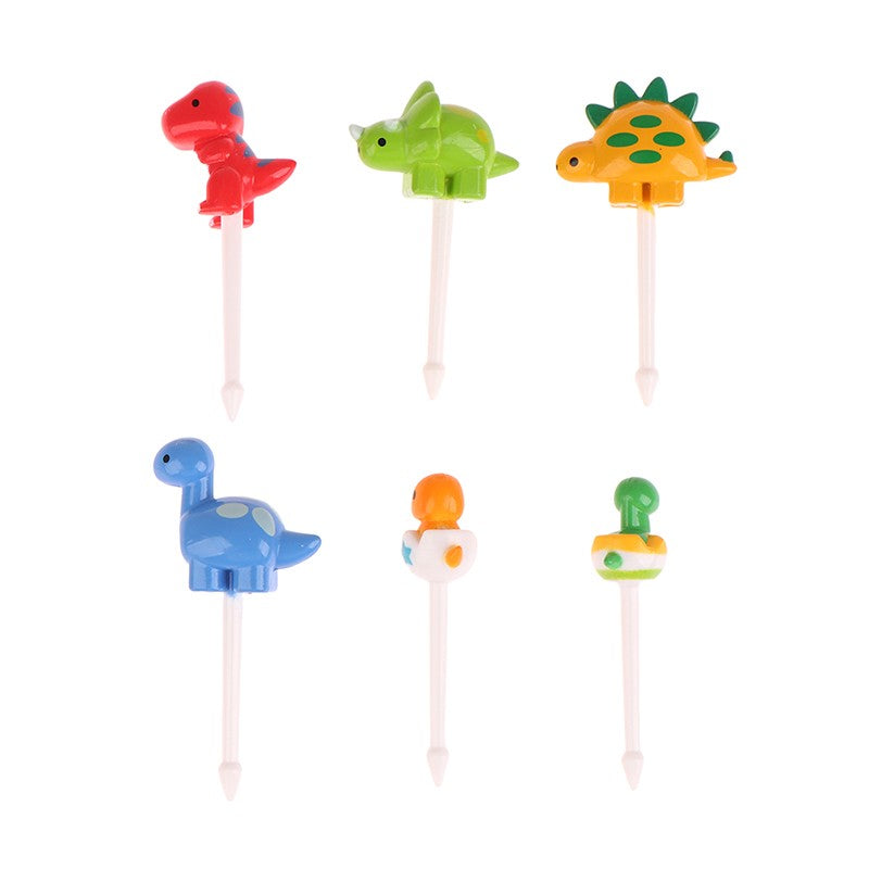 Palillos de fruta para niños, palillos de dientes con aguja, Mini fruta creativa, pastel, postre, tenedores de comida, fiambrera, decoración, accesorios Bento, 6/8 Uds.