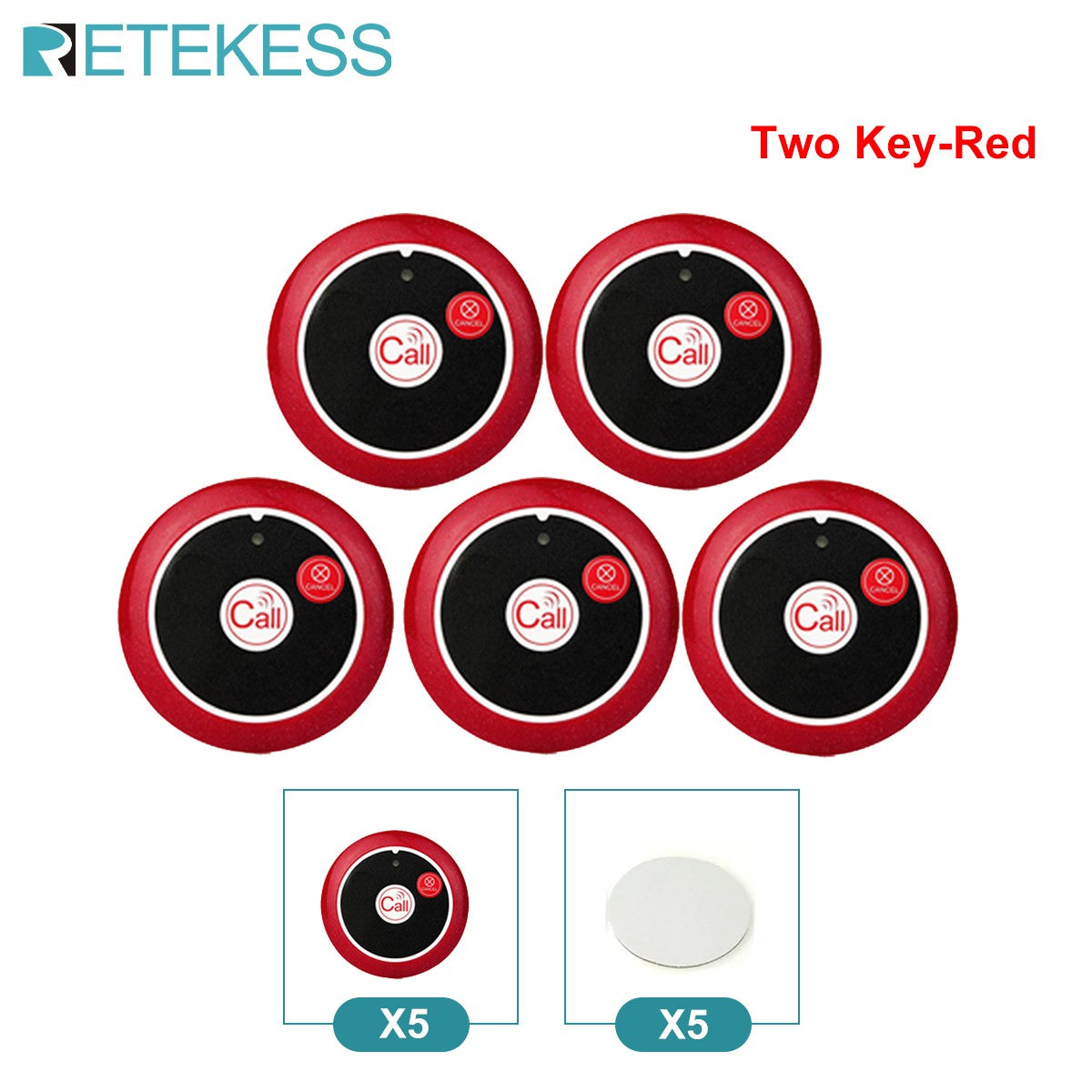 RETEKESS-sistema inalámbrico de llamadas para camarero, buscapersonas para restaurante, receptor de reloj T128, botón de llamada T117, servicio al cliente para cafetería