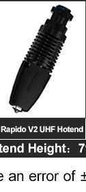 Hotend R Trianglelab V6 Volcano 12V/24V con control remoto Bowen, cabezal de impresión J y soporte de ventilador de refrigeración para V6 HOTEND para PT100